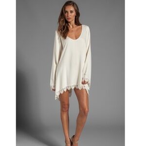 For Love and Lemons Ivory Bell Sleeve Dress